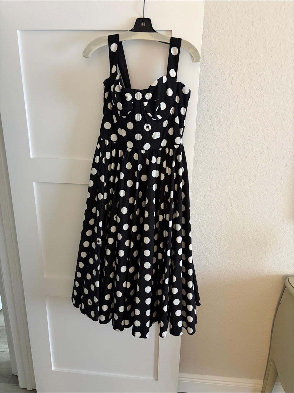 Women’s Black and White Polka Dot Sundress